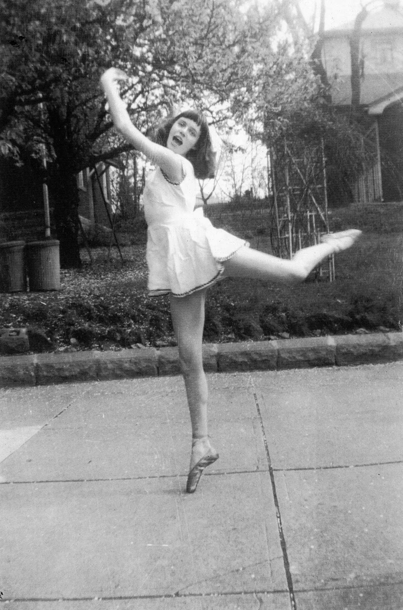 A backyard ballerina…well, almost en point in our driveway. Hardly my Swan Lake moment, but the beginning of an obsession with dance that got me through the indignities of adolescence.